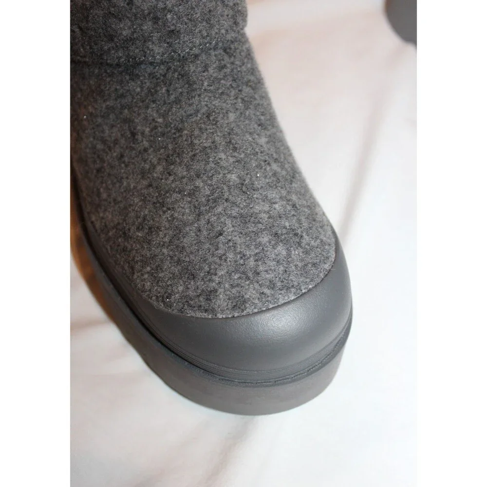 Tory Burch Women's Mellow Shearling Platform Boots NEW Gray 7.5 $425